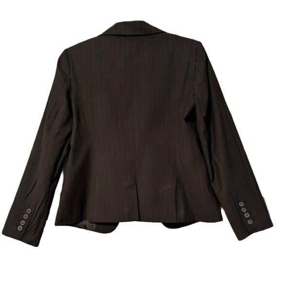 Ann Taylor Pinstripe Fitted Blazer Sz 4P - Picture 2 of 6